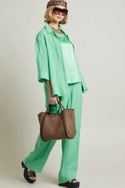 Pantaloni in lino - Verde
