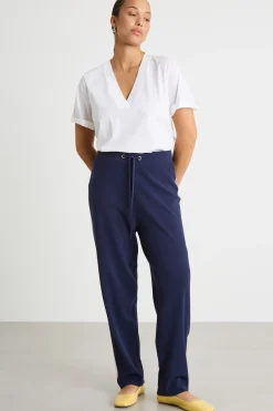Pantaloni in maglia - Blu Azzurro Bianco