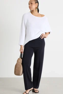 Pantaloni in maglia di viscosa - Nero