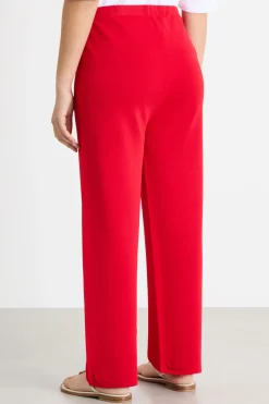 Pantaloni in maglia di viscosa - Rosso