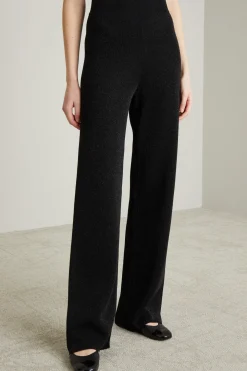 Pantaloni in maglia lurex - Nero