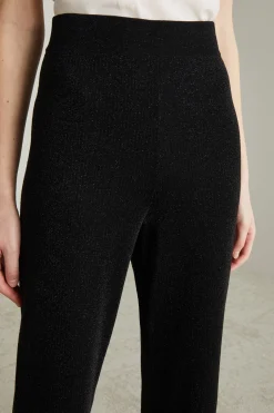 Pantaloni in maglia lurex - Nero