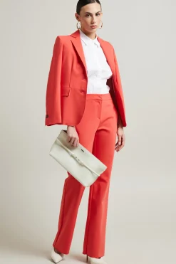 Pantaloni in misto cotone - Corallo