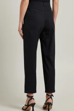 Pantaloni in misto cotone - Nero