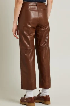 Pantaloni in nappa - Marrone