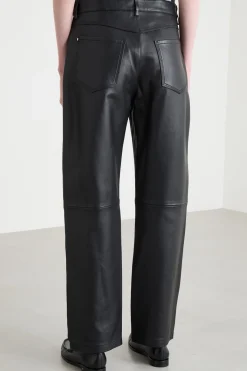 Pantaloni in pelle - Nero