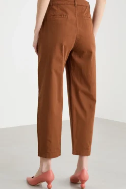 Pantaloni in piqué - Marrone