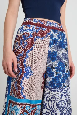 Pantaloni in popeline a fantasia - Bluette