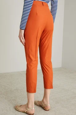 Pantaloni in popeline - Arancione