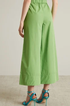 Pantaloni in popeline di cotone - Verde