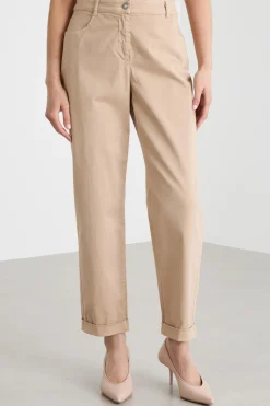 Pantaloni in raso - Cammello