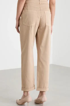 Pantaloni in raso - Cammello