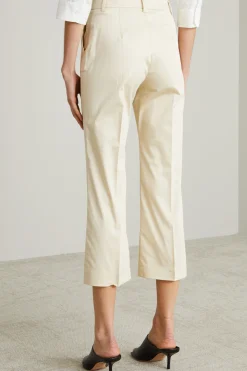 Pantaloni in raso di cotone - Avorio