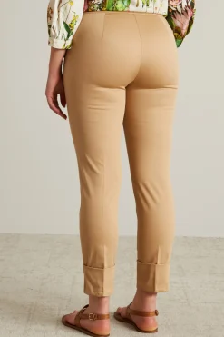 Pantaloni in raso di cotone - Beige