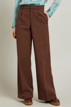 Pantaloni in tessuto armaturato - Marrone