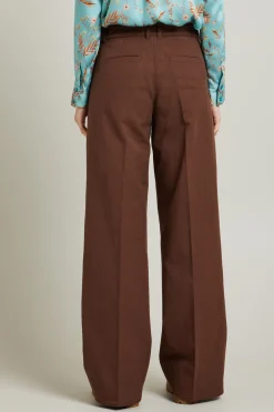 Pantaloni in tessuto armaturato - Marrone