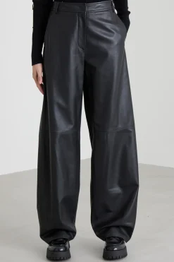 Pantaloni in vera nappa - Nero