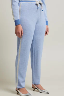 Pantaloni in viscosa - Azzurro Oro