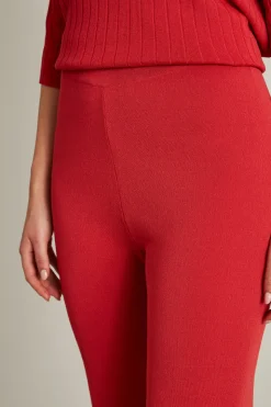 Pantaloni in viscosa - Rosso