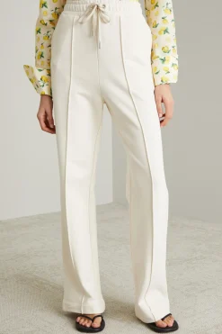 Pantaloni jogger in jersey - Avorio