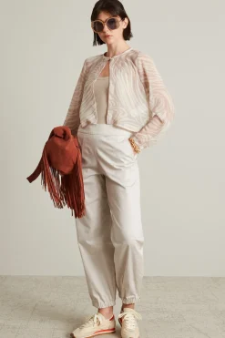 Pantaloni jogger in raso leggero - Ghiaccio