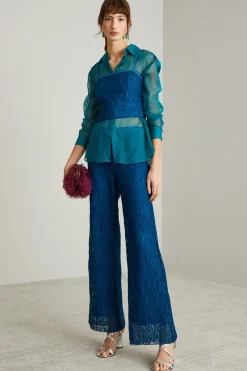 Pantaloni macramè - Blu