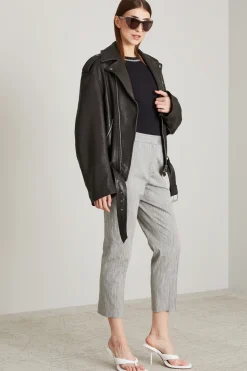 Pantaloni melange lamè - Grigio