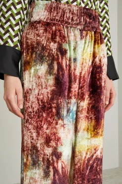 Pantaloni morbidi in ciniglia - Bordeaux Celeste