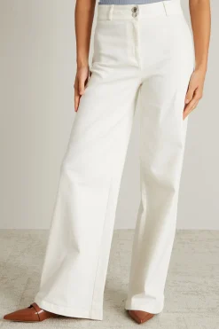 Pantaloni morbidi in drill - Bianco