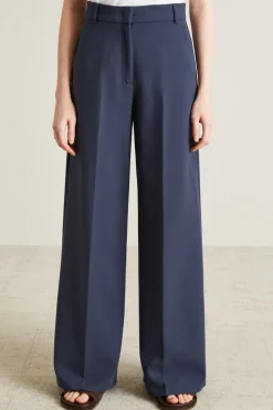 Pantaloni morbidi in tela - Blu Notte