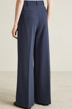 Pantaloni morbidi in tela - Blu Notte