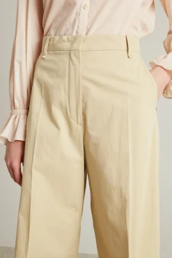 Pantaloni over in tela - Sabbia