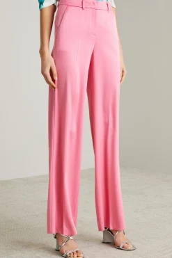 Pantaloni palazzo in enver satin - Rosa