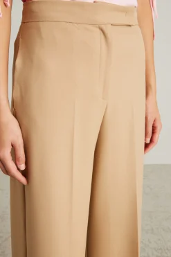 Pantaloni palazzo in levantina - Beige