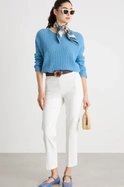 Pantaloni skinny fit in jersey - Bianco