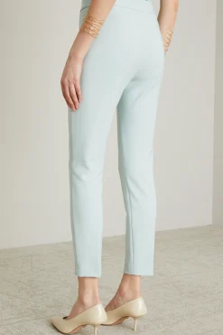 Pantaloni slim in cady - Azzurro