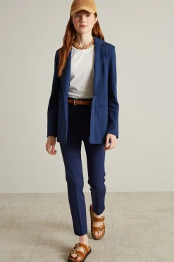 Pantaloni slim in jersey - Blu