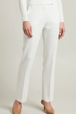 Pantaloni smoking in cady - Bianco