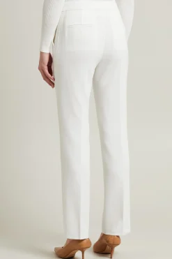 Pantaloni smoking in cady - Bianco