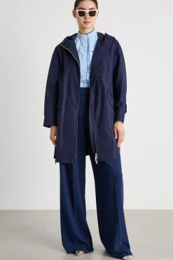 Parka in duchesse tecnico - Blu