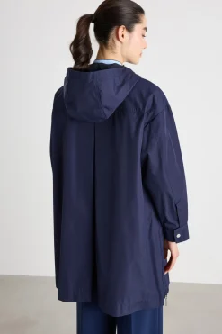 Parka in duchesse tecnico - Blu
