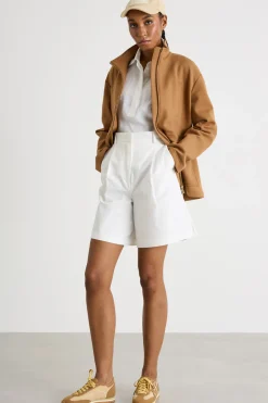 Parka in jersey piqué - Marrone