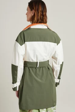 Parka in tela antigoccia - Latte Verde