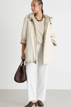 Parka reversibile in tela tecnica antigoccia - Beige