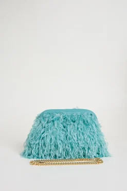 Pochette a frange - Azzurro