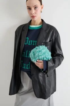 Pochette a frange - Azzurro