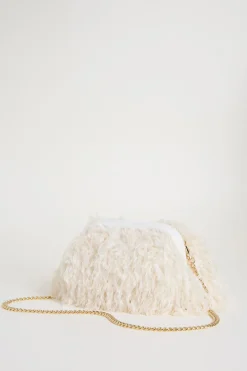 Pochette a frange - Bianco