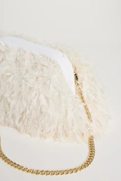 Pochette a frange - Bianco