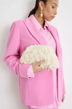 Pochette a frange - Bianco