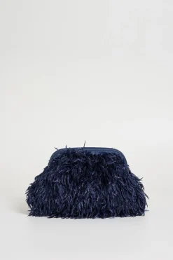 Pochette a frange - Blu